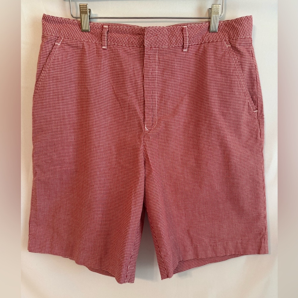 Tommy Hilfiger Vintage 2001 Shorts Women's Size 14 Red & White Gingham Check